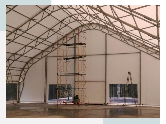 Шатровые ангары в Новошахтинске